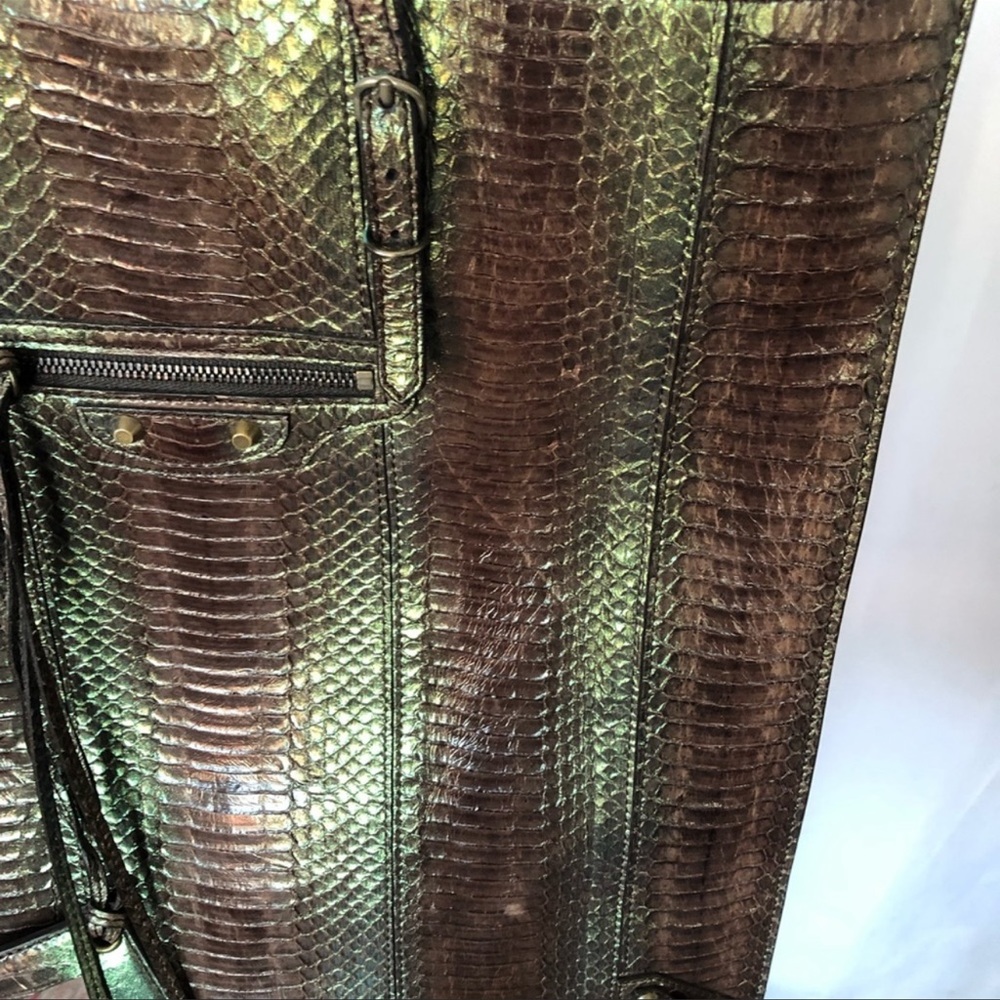 Balenciaga Authentic Python Leather Tote - image 3